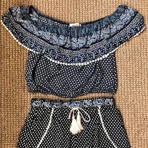 Listicle Two Piece Set (Shorts and Crop Top)